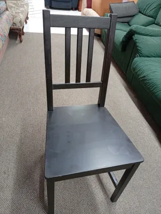 4 Sillas de Comedor Madera Negras