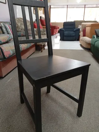 4 Sillas de Comedor Madera Negras