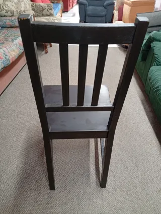 4 Sillas de Comedor Madera Negras