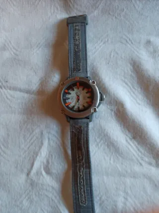 Reloj Caballero Vintage Gris Naranja