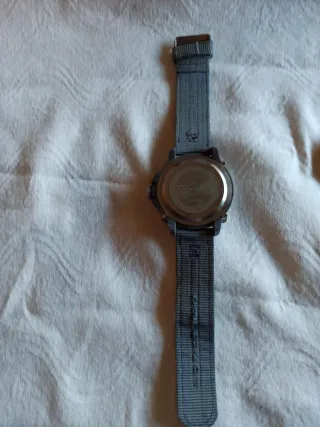 Reloj Caballero Vintage Gris Naranja