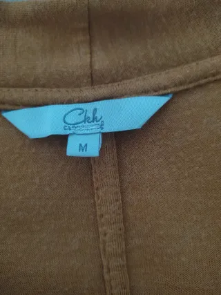 Chaqueta larga fina mostaza Talla única