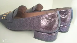 Zapatos Wonders Mujer Talla 42 Morado/Dorado