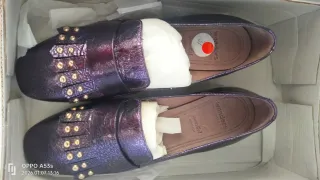 Zapatos Wonders Mujer Talla 42 Morado/Dorado