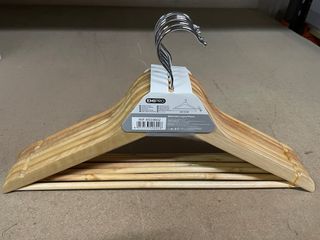 Pack 6 Perchas Madera Emipro 44.5x1.2cm