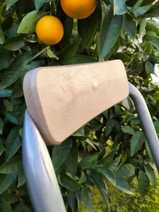 2 Taburetes Plegables Beige y Gris