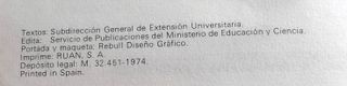 Guía del universitario: Síntesis legislación 1974
