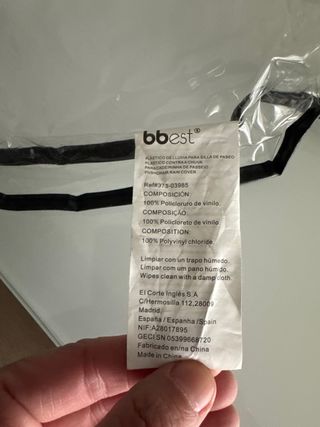 Funda lluvia carrito bebé transparente