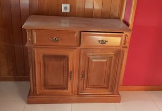 Mueble de esquina madera y cristal