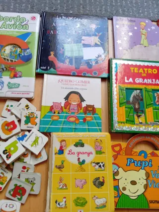 Lote libros cartón duro