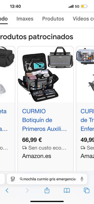 Mochila de emergencias Curmio gris