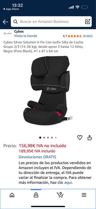 Silla Coche Cybex Silver X-Fit Isofix