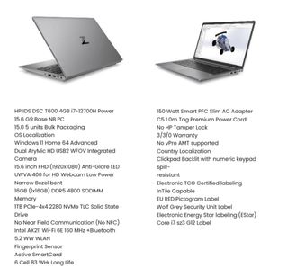 HP Zbook G9 i7-12700H 16GB RAM 1TB SSD