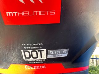 Casco MT Helmets Stinger XL Negro