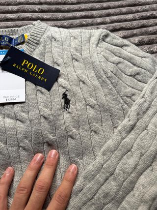 Suéter Polo Ralph Lauren Gris Talla S