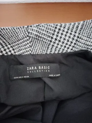 Chaquetón Zara Cuadros Talla M