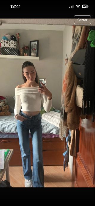 Jersey blanco manga larga