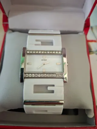 Orologio Guess donna bianco e argento