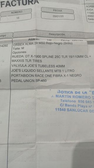 Bicicleta Orbea Adulto Montaña con accesorios