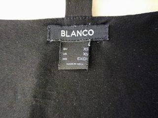 Vestido Blanco negro manga larga talla XS