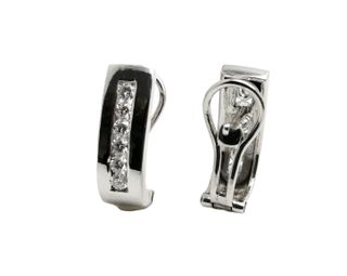 Pendientes de Oro Blanco 18 Kt 7.6 gr segunda mano