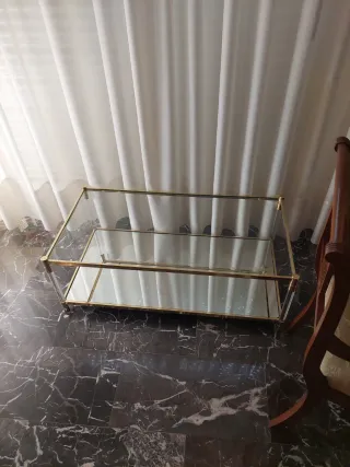 Mesa de centro metacrilato y espejo