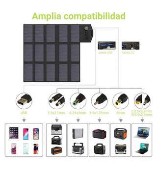 Panel Solar Plegable Portátil Alpowers 100w SP 012