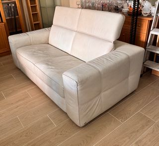 Sofá Natuzzi Piel 2 Plazas Cabeceros Elevables