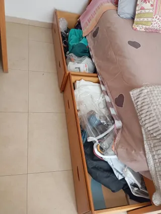 Cama individual 90x190 con 2 cajones