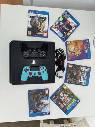 PS4 Slim 1TB + 2 Controles + 6 Juegos