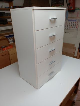 Cómoda blanca 5 cajones