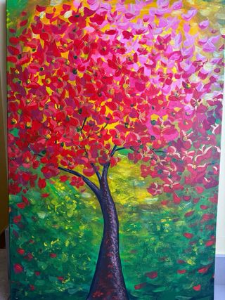 Cuadro acrílico árbol 90x60cm