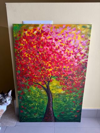 Cuadro acrílico árbol 90x60cm