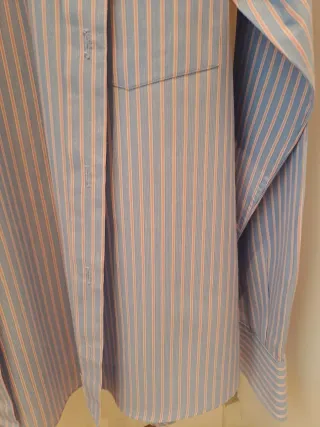 Camisa Levoratto Rayas Azul y Rosa