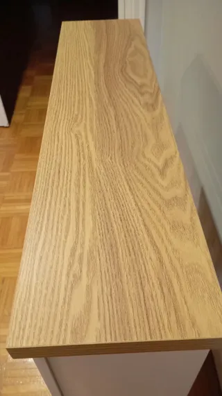 Mueble Radiador Roble y Blanco