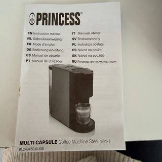 Cafetera Princess 4en1, espumador y cajón cápsulas