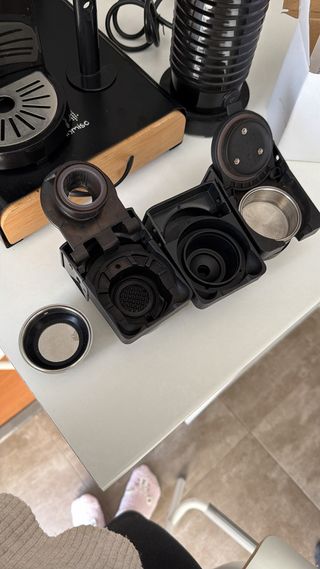 Cafetera Princess 4en1, espumador y cajón cápsulas