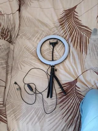 Aro de luz LED con trípode para móvil