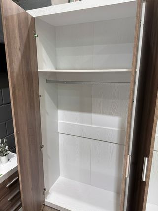 Armario Kiara Madera Marrón y Blanco