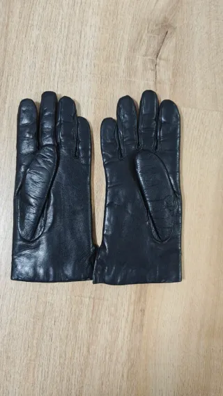 Guantes de piel mujer negros