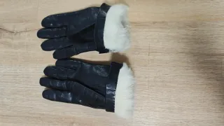 Guantes de piel mujer negros