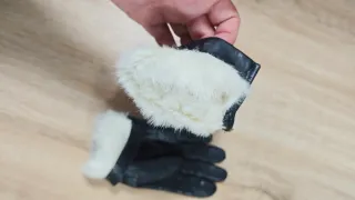 Guantes de piel mujer negros