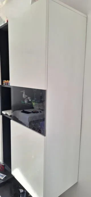 Vitrina cristal y madera