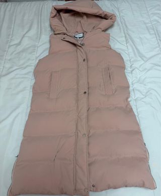 Chaleco rosa con capucha Talla M-L