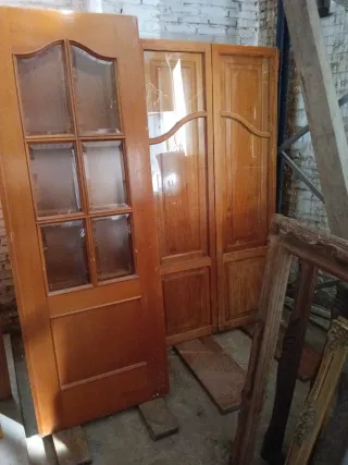 Puertas balconeras de pino - Sin marco