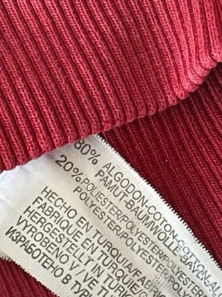 Pullover rojo 1/4 cremallera Zara