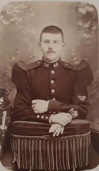 Fotografía antigua militar siglo XIX