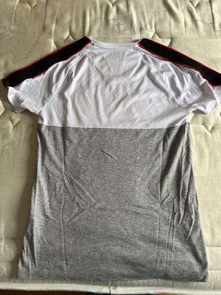 Camiseta SikSilk blanca y gris niño