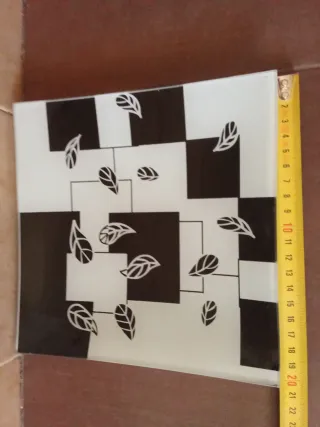 Conjunto 3 Platos Cristal Decorativos Hojas