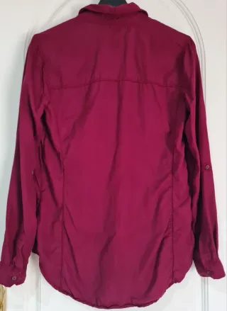 Camisa burdeos manga larga